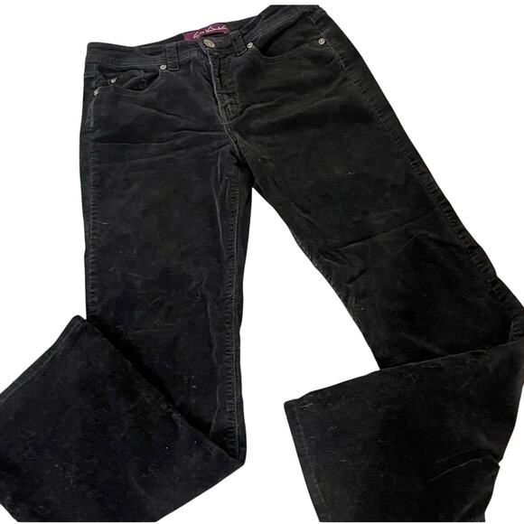Vintage Gloria Vanderbilt 10 black corduroy high waisted pants Straight leg - Picture 1 of 6